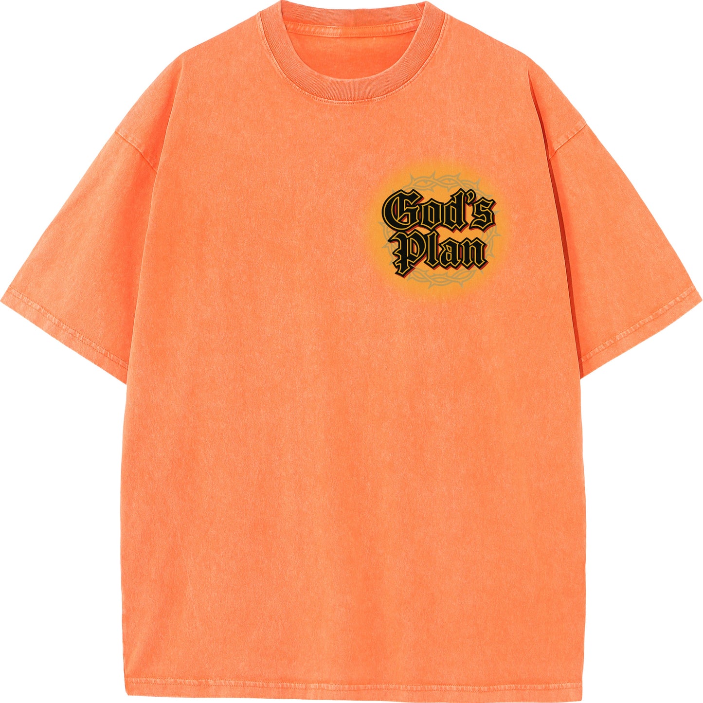 God’s Plan – White Vintage Oversized Christian Faith Tee