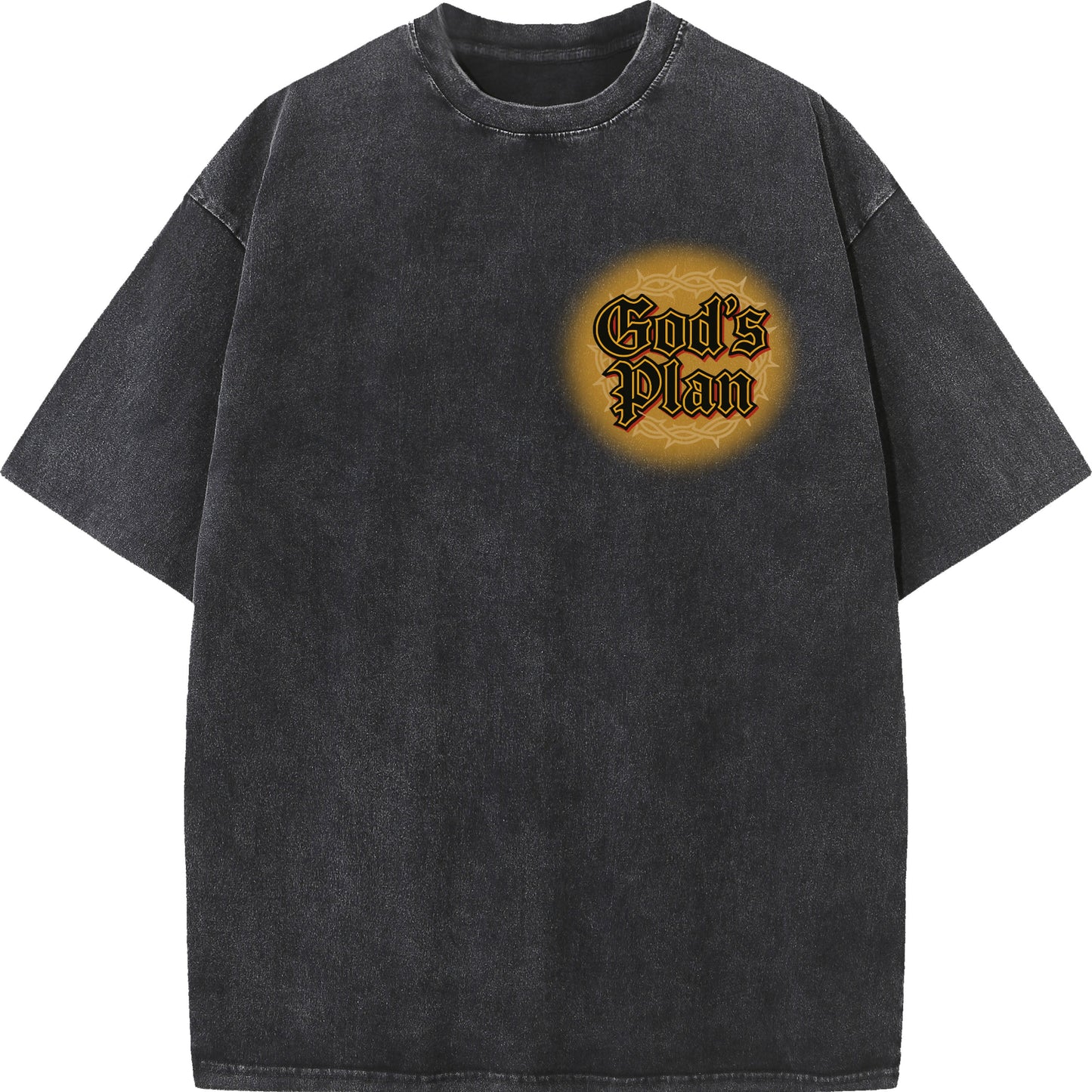 God’s Plan – White Vintage Oversized Christian Faith Tee