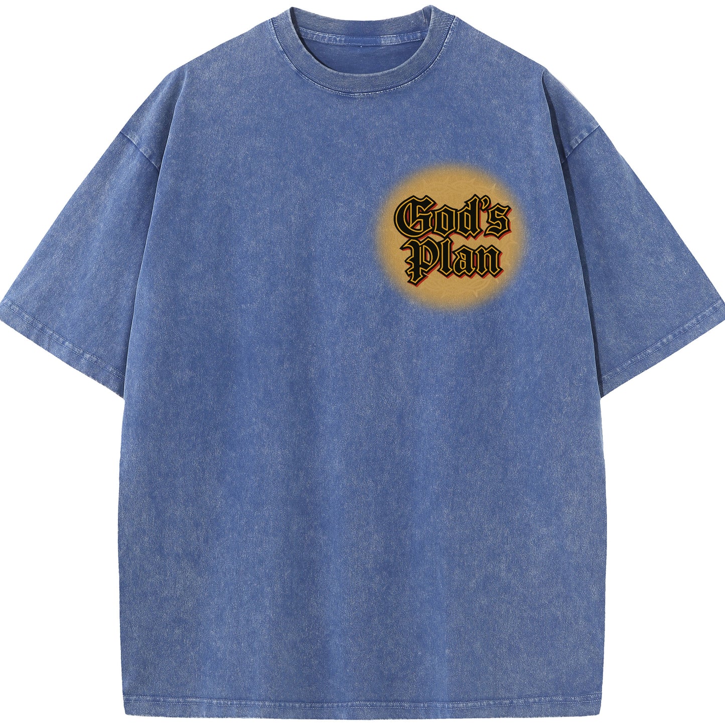 God’s Plan – White Vintage Oversized Christian Faith Tee