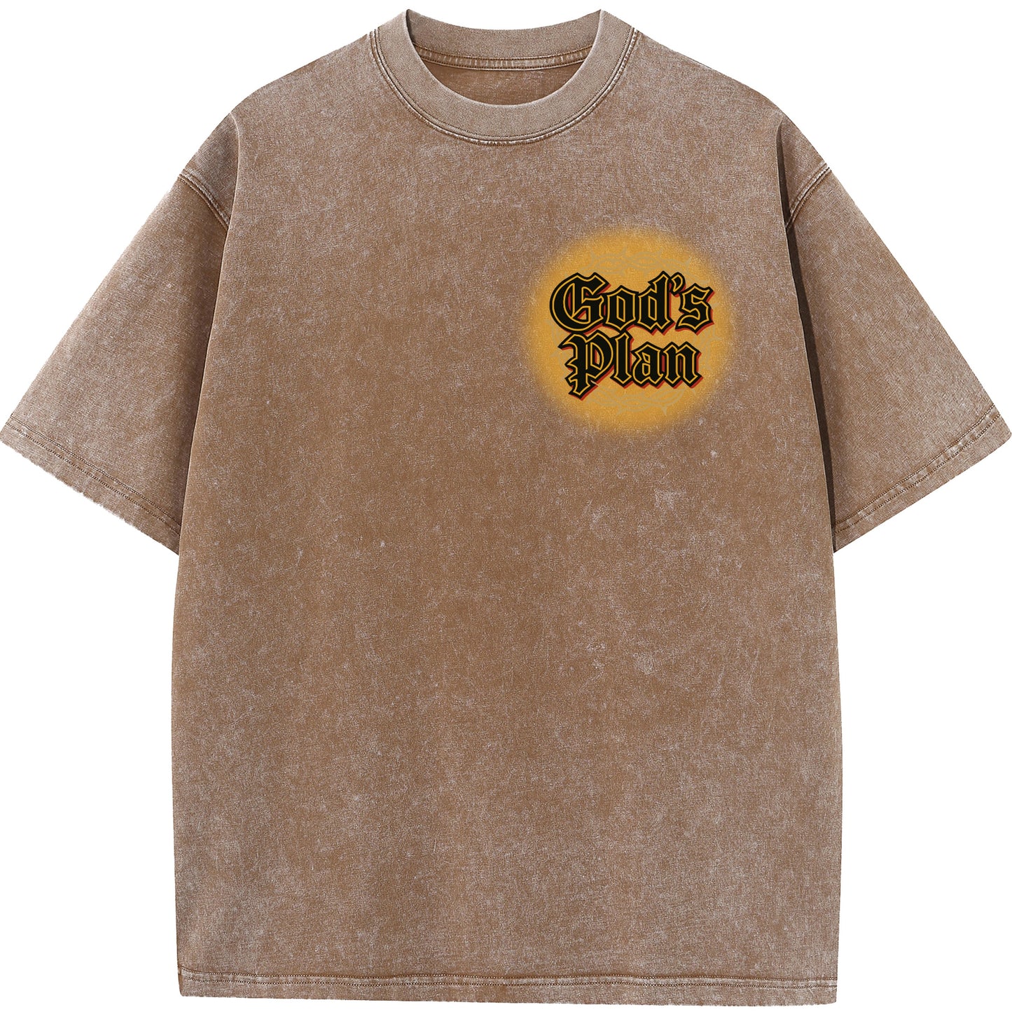 God’s Plan – White Vintage Oversized Christian Faith Tee