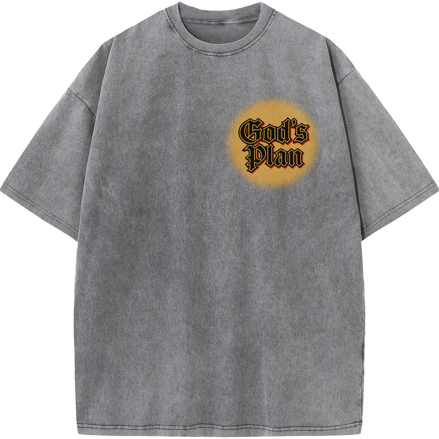 God’s Plan – White Vintage Oversized Christian Faith Tee