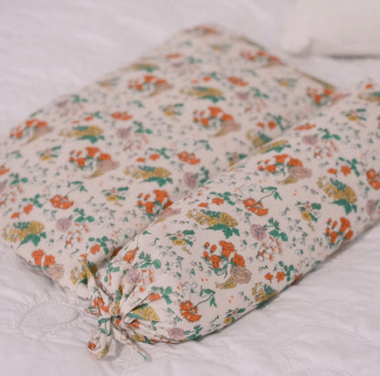 Herbal Granule Cervical Pillow, Hand-Filled Heavy Firm Neck Support with Breathable Plaid Cotton Cover (Drawstring), Suitable for Cervical Relaxation, Neck Pain Relief, Firm-Pillow Sleepers