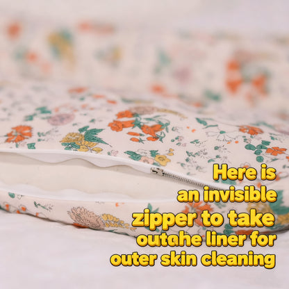 Herbal Granule Cervical Pillow, Hand-Filled Heavy Firm Neck Support with Breathable Plaid Cotton Cover (Drawstring), Suitable for Cervical Relaxation, Neck Pain Relief, Firm-Pillow Sleepers